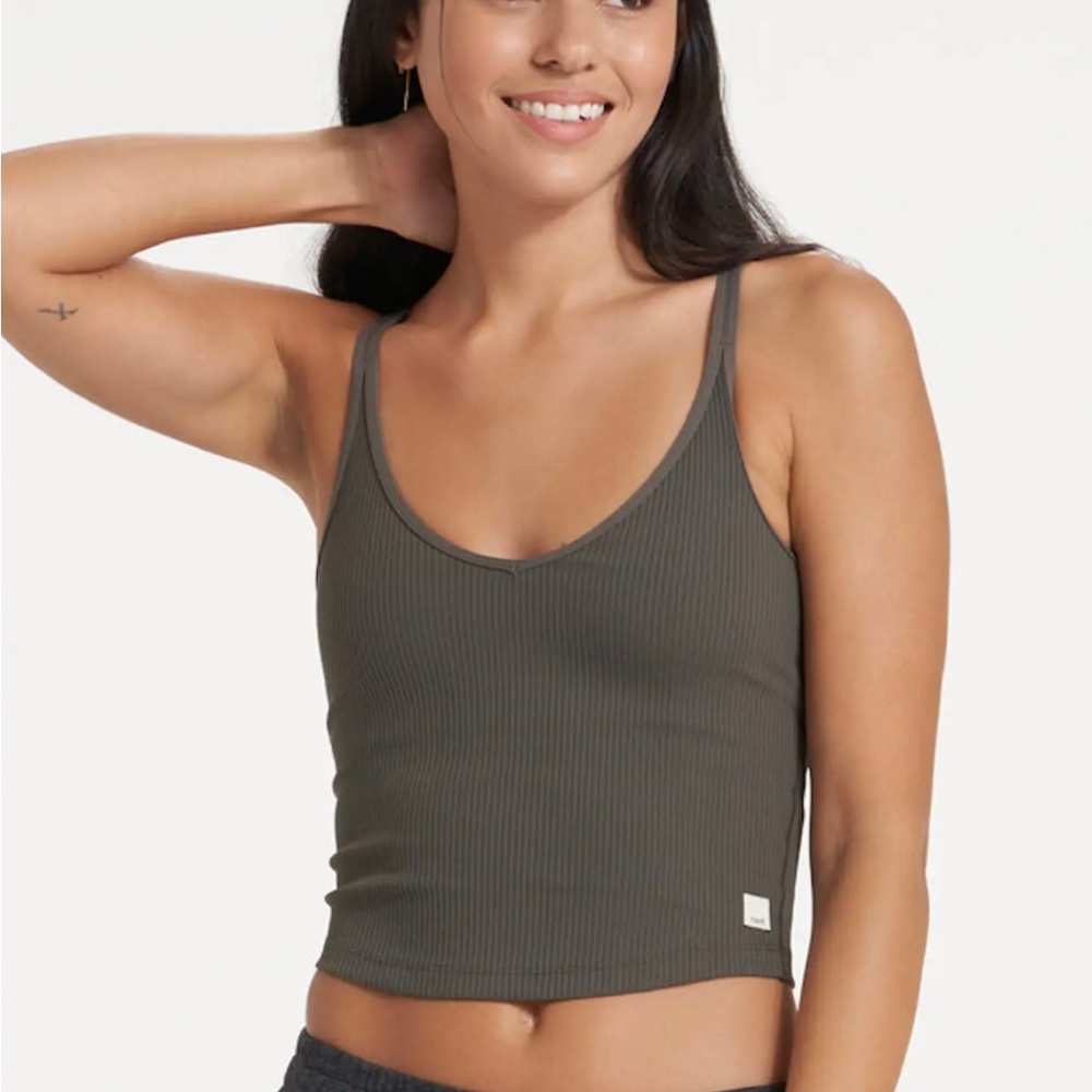 NWT Vuori Rib Crop Tank Top | Oregano